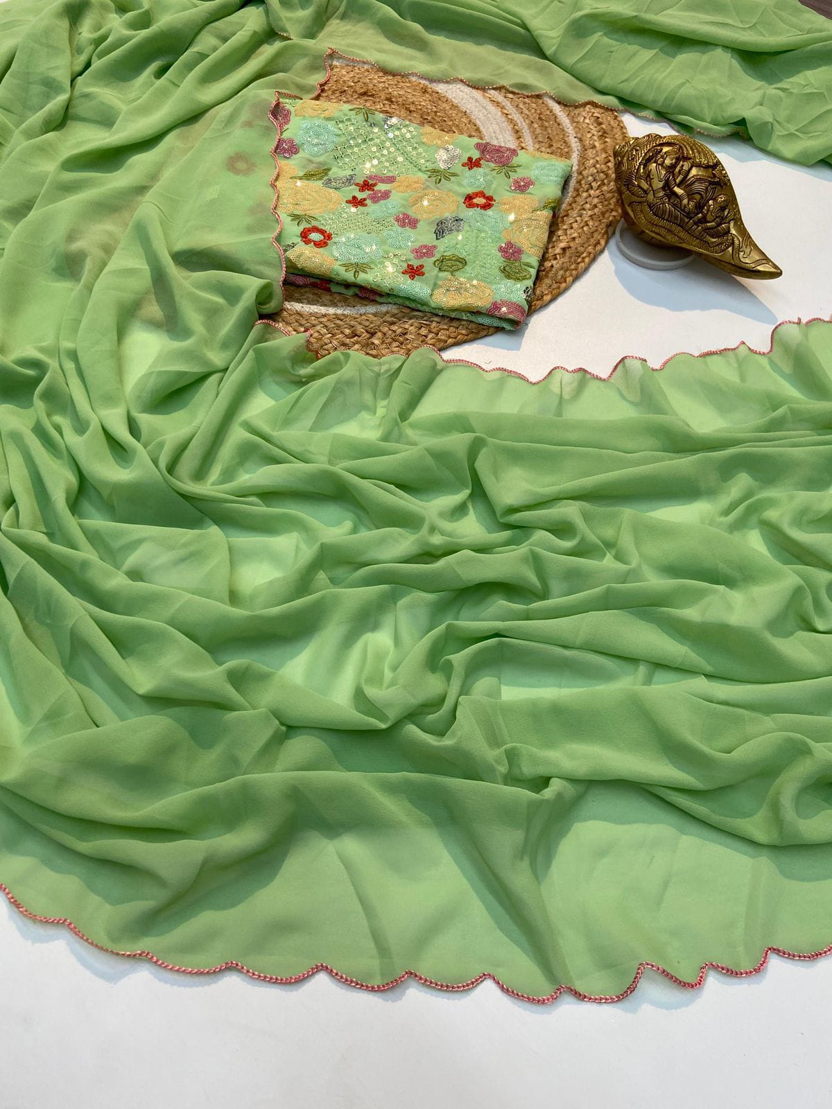 Feni 3 By Krishi Designer Georgette Party Wear sarees Wholesale Market In Surat